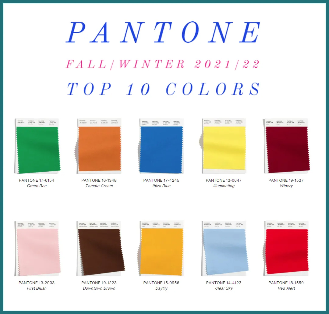 Pantone Publishes A List Of Colors And Trends Every Year, And Recently ...